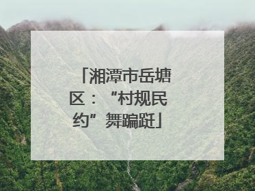 湘潭市岳塘区：“村规民约”舞蹁跹