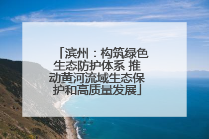 滨州：构筑绿色生态防护体系 推动黄河流域生态保护和高质量发展