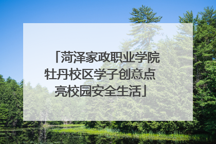 菏泽家政职业学院牡丹校区学子创意点亮校园安全生活