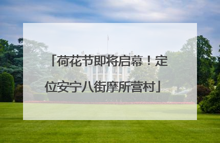 荷花节即将启幕！定位安宁八街摩所营村