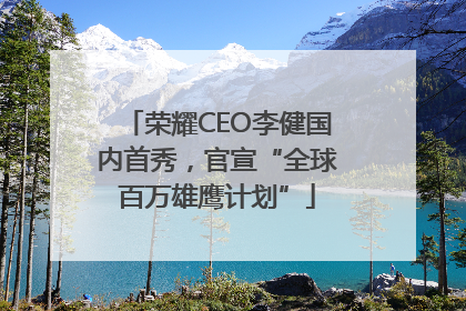 荣耀CEO李健国内首秀，官宣“全球百万雄鹰计划”