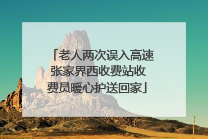 老人两次误入高速 张家界西收费站收费员暖心护送回家