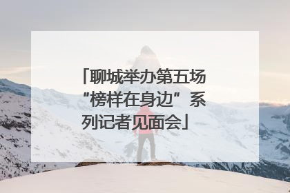 聊城举办第五场“榜样在身边”系列记者见面会