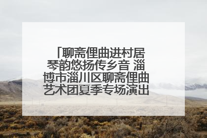 聊斋俚曲进村居 琴韵悠扬传乡音 淄博市淄川区聊斋俚曲艺术团夏季专场演出在杏园子村举行