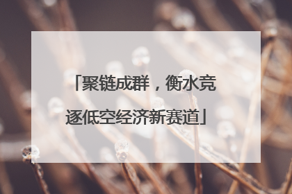 聚链成群，衡水竞逐低空经济新赛道