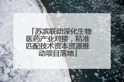 苏滨联动深化生物医药产业对接，精准匹配技术资本资源推动项目落地