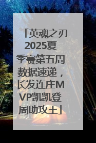 英魂之刃2025夏季赛第五周数据速递，长发连庄MVP凯凯登周助攻王