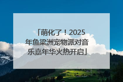 萌化了！2025年鱼梁洲宠物派对音乐嘉年华火热开启
