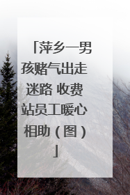 萍乡一男孩赌气出走迷路 收费站员工暖心相助（图）