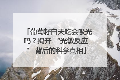 葡萄籽白天吃会吸光吗？揭开 “光敏反应” 背后的科学真相
