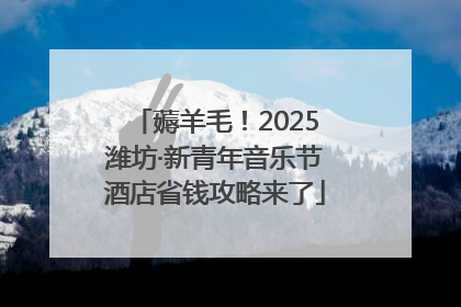 薅羊毛！2025潍坊·新青年音乐节酒店省钱攻略来了