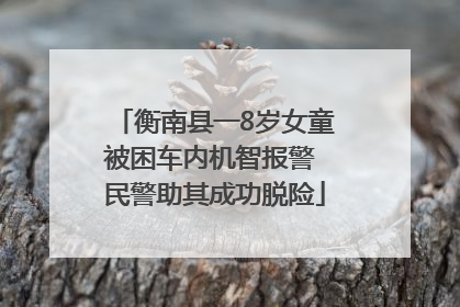 衡南县一8岁女童被困车内机智报警 民警助其成功脱险
