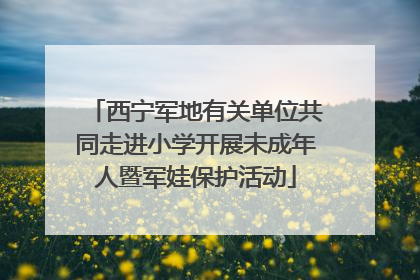 西宁军地有关单位共同走进小学开展未成年人暨军娃保护活动
