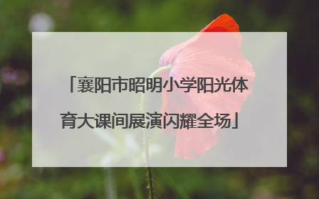 襄阳市昭明小学阳光体育大课间展演闪耀全场
