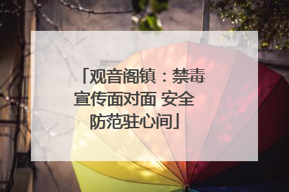 观音阁镇：禁毒宣传面对面 安全防范驻心间