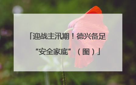 迎战主汛期！德兴备足“安全家底”（图）