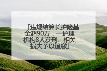 违规结算长护险基金超90万，一护理机构8人获刑、相关损失予以追缴