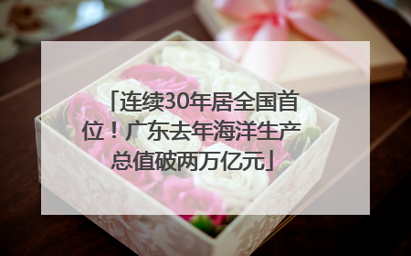 连续30年居全国首位！广东去年海洋生产总值破两万亿元