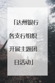 达州银行各支行组织开展主题团日活动