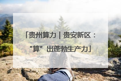 贵州算力｜贵安新区：“算”出蓬勃生产力