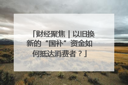 财经聚焦｜以旧换新的“国补”资金如何抵达消费者？