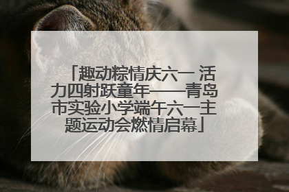 趣动粽情庆六一 活力四射跃童年——青岛市实验小学端午六一主题运动会燃情启幕
