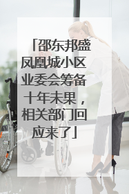 邵东邦盛凤凰城小区业委会筹备十年未果，相关部门回应来了