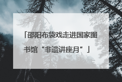 邵阳布袋戏走进国家图书馆“非遗讲座月”