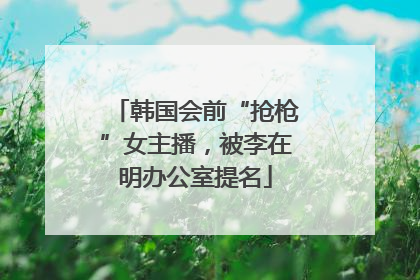 韩国会前“抢枪”女主播，被李在明办公室提名
