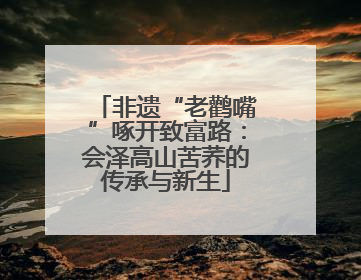非遗“老鹳嘴”啄开致富路：会泽高山苦荞的传承与新生