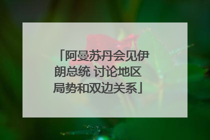 阿曼苏丹会见伊朗总统 讨论地区局势和双边关系