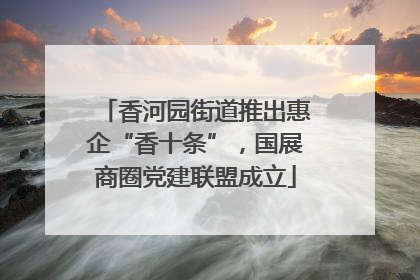 香河园街道推出惠企“香十条”，国展商圈党建联盟成立