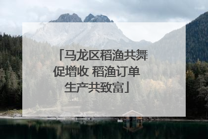 马龙区稻渔共舞促增收 稻渔订单生产共致富