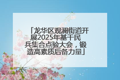 龙华区观澜街道开展2025年基干民兵集合点验大会，锻造高素质后备力量
