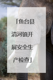 鱼台县清河镇开展安全生产检查