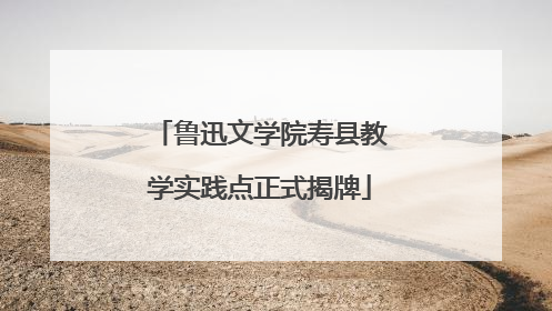 鲁迅文学院寿县教学实践点正式揭牌