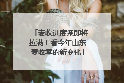 麦收进度条即将拉满！看今年山东麦收季的新变化