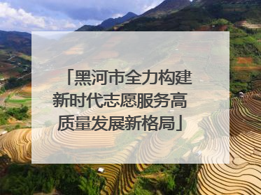 黑河市全力构建新时代志愿服务高质量发展新格局