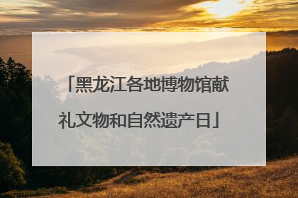 黑龙江各地博物馆献礼文物和自然遗产日