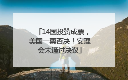 14国投赞成票，美国一票否决！安理会未通过决议