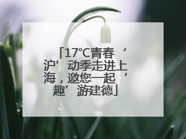 17℃青春‘沪’动季走进上海，邀您一起‘趣’游建德