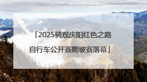 2025骑观庆阳红色之路自行车公开赛爬坡赛落幕