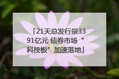 21天总发行量3391亿元 债券市场“科技板”加速落地