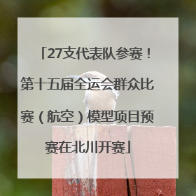 27支代表队参赛！第十五届全运会群众比赛（航空）模型项目预赛在北川开赛