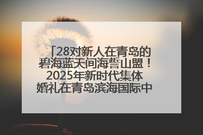 28对新人在青岛的碧海蓝天间海誓山盟！2025年新时代集体婚礼在青岛滨海国际中心文明实践广场举行