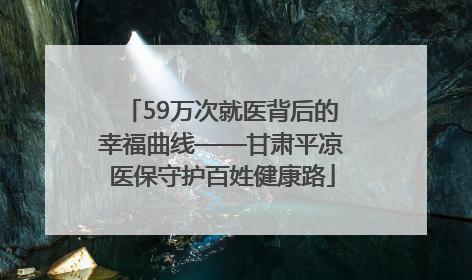 59万次就医背后的幸福曲线——甘肃平凉医保守护百姓健康路