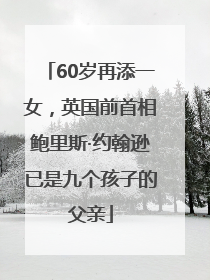 60岁再添一女，英国前首相鲍里斯·约翰逊已是九个孩子的父亲
