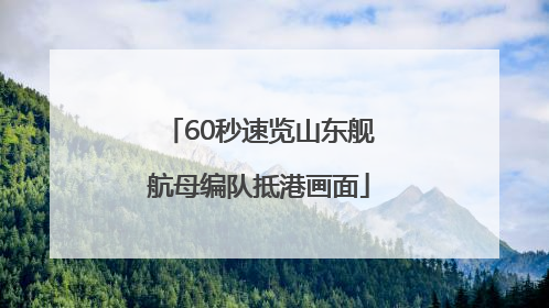 60秒速览山东舰航母编队抵港画面