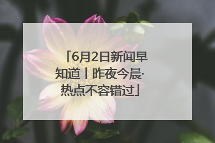 6月2日新闻早知道丨昨夜今晨·热点不容错过