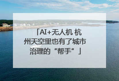 AI+无人机 杭州天空里也有了城市治理的“帮手”